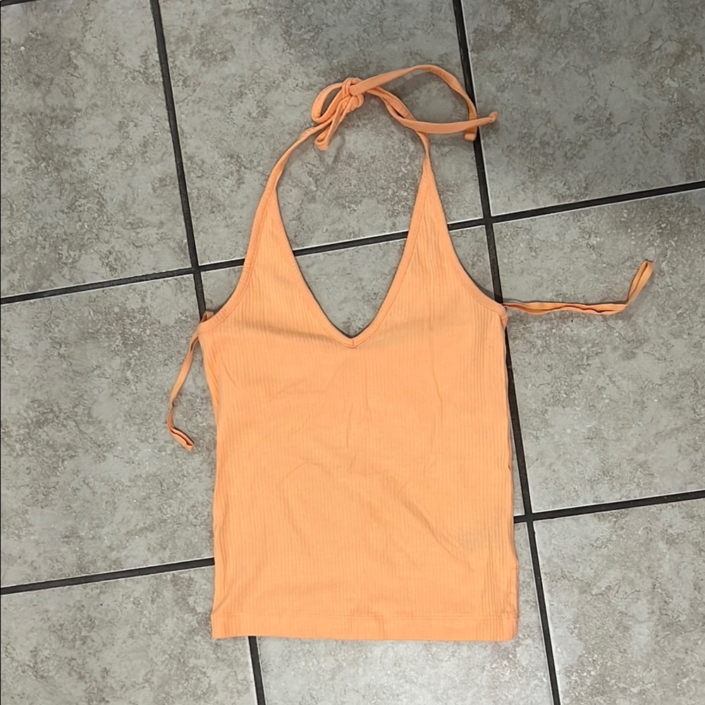 Orange Halter Neck Top